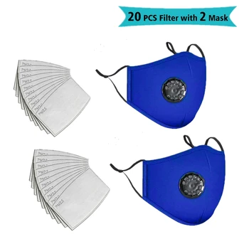 

Royal Blue Cotton Black Unisex Mouth Mask Reusable Dustproof Washable Face Mask Dust Mask For Cycling Camp Mascarillas