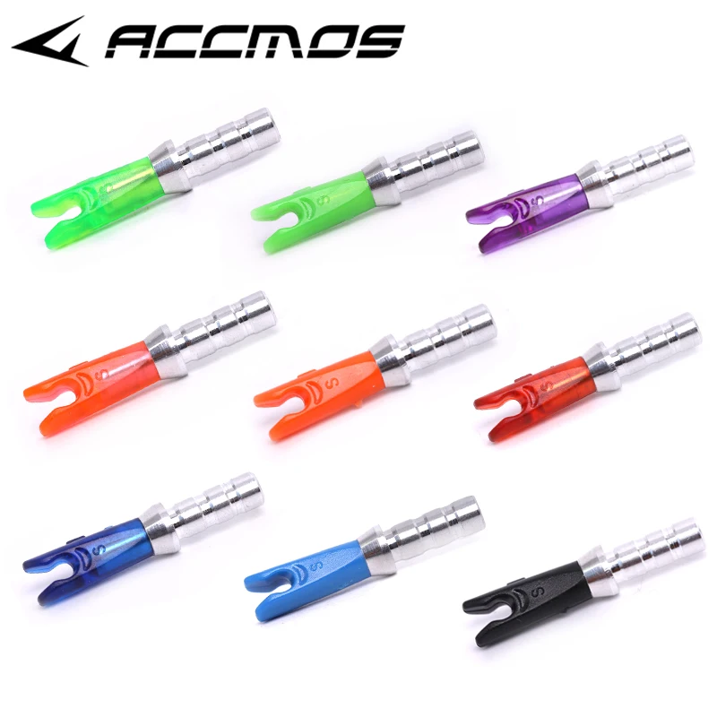 36pcs Arrow Pin Nocks Size S Arrow Nock +Aluminum Pin For ID 3.2 mm 4.2