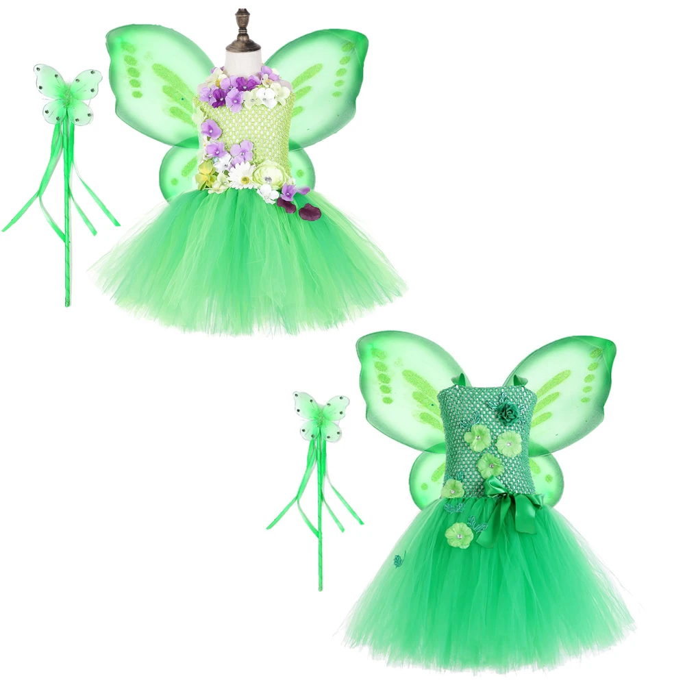 Платья Феи для девочек; сезон весна-лето; милое платье для маленьких девочек; детская одежда для костюмированной вечеринки; цветок на Хэллоуин; платье принцессы