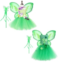 Платья Феи для девочек; сезон весна-лето; милое платье для маленьких девочек; детская одежда для костюмированной вечеринки; цветок на Хэллоуин; платье принцессы