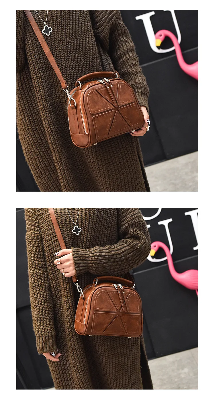 Новая женская модная сумка с вышивкой в виде треугольника, маленькая квадратная сумка, трендовая Ретро сумка через плечо