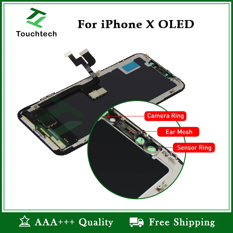ЖК-экран для iPhone X OLED дисплей кодирующий преобразователь сенсорного экрана в