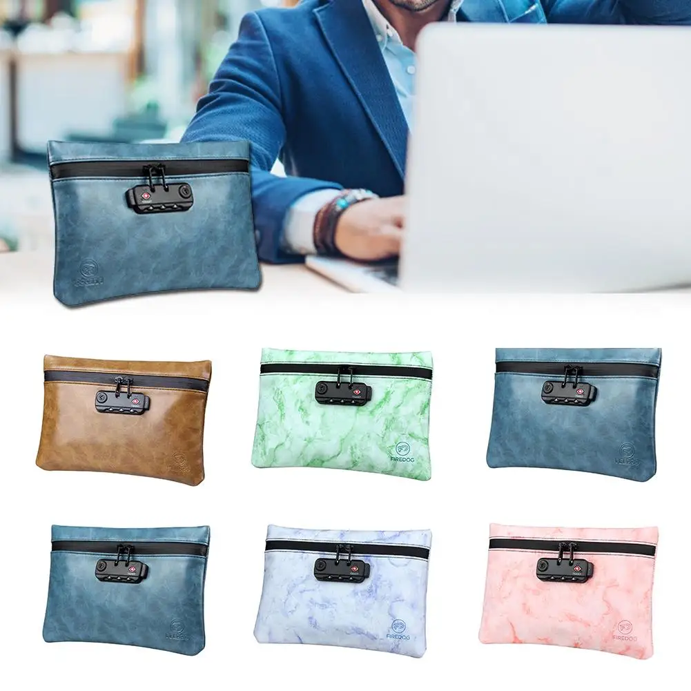 Smell Proof Bag PU Leather Phone With TSA Lock Storage Waterproof Odorless Pouch Case For Travel Herb | Дом и сад