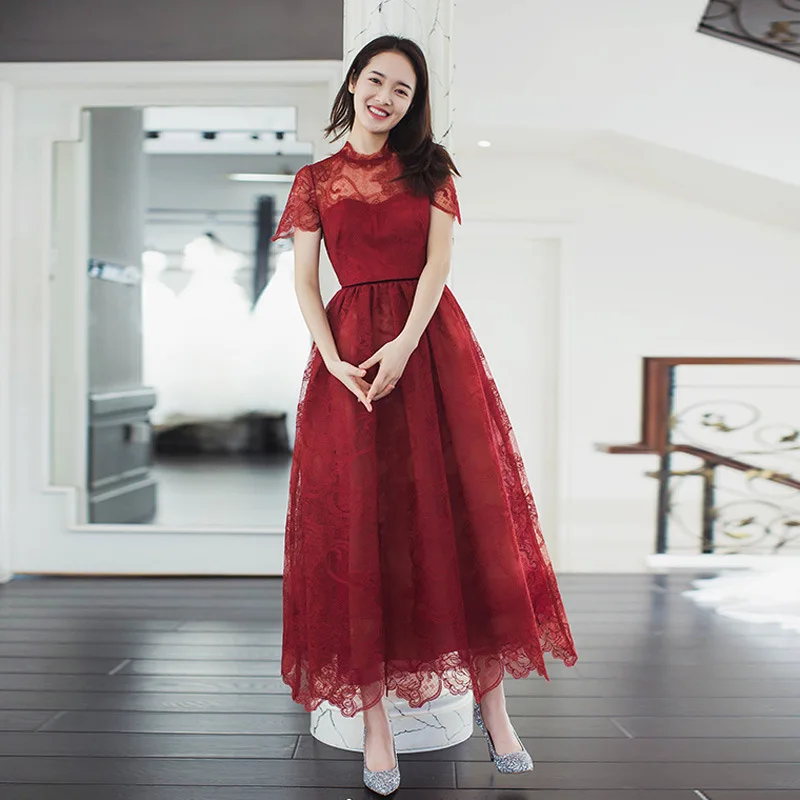 

Vestido De Noiva Gengli Autumn 2020 Bride Wedding New Toast Engagement Show Thin Dress Dignified Cheongsam Back To The Door