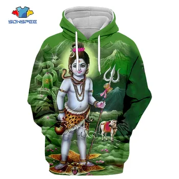 

SONSPEE Streetwear Hip Hop Tracksuit Unisex Fashion Pullover Lord Shiva 3D Print Harajuku Long sleeve Hoodies Men Sweatshirt top