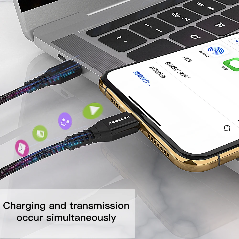 KEYSION PD кабель для iPhone 11 Pro Max XR XS 8 Plus usb type C для быстрой зарядки, кабель для телефона для iPad Pro, шнур зарядного устройства