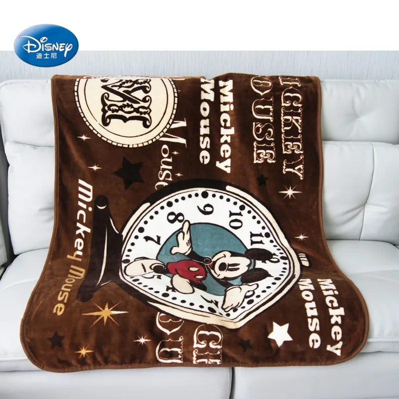 Disney-Cartoon-Brown-Mickey-Mouse-Thick-Soft-Flannel-Blanket-Throw-for-Baby-Kids-on-Bed-Sofa