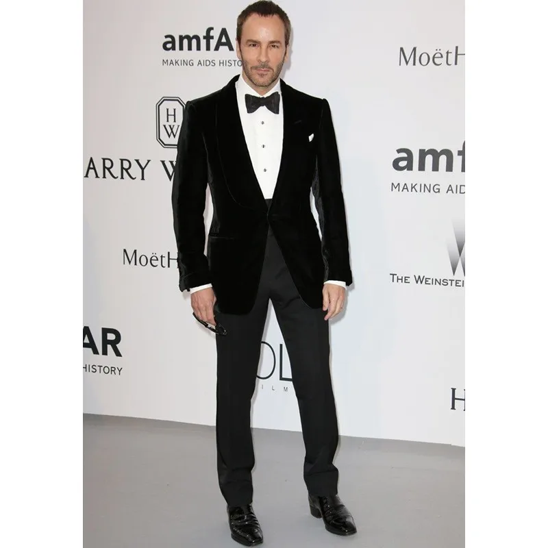 

Latest Coat Pant Designs Black Velvet Wedding Suits For Men Shawl Lapel Formal Custom Groom Slim Fit 2 Pieces Jacket Terno