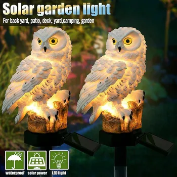 

Owl Solar Light With Solar LED Panel Owl Waterproof IP65 Path Lawn Yard Garden Lawn Yard Garden Lamps