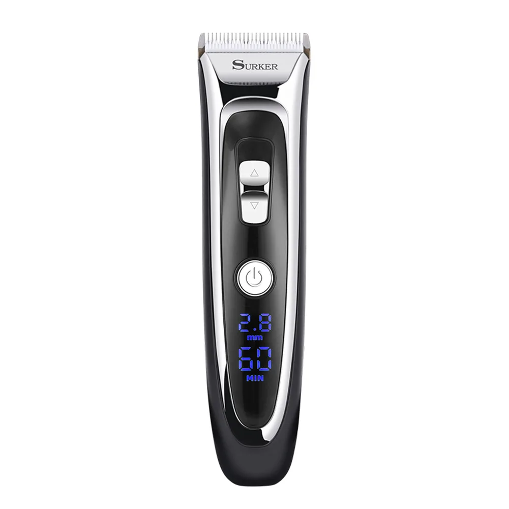 Numbers Liquid Crystal Ceramic Knife Hair Clipper Electric Fader Mute Electric Hair Clippers Fast Charge With Base S