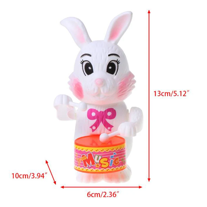 Rabbit Clockwork Percussion Drum Toys Educational Cute Gifts for Children Kids Hot Sales