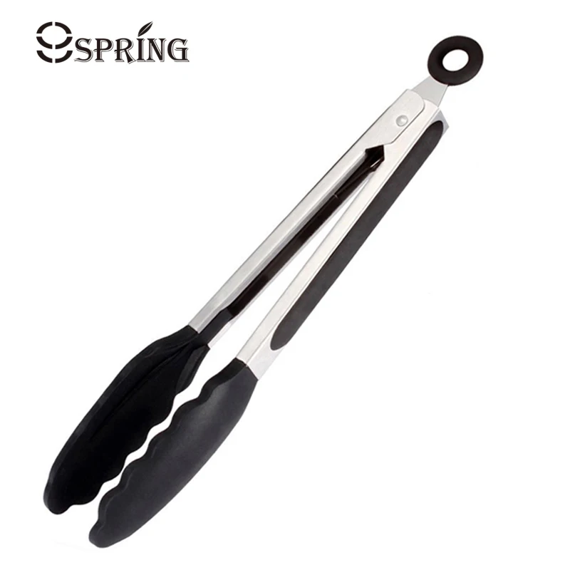 Silicone Kitchen Tongs BBQ Grilling Tongs Bread Food Salad Serving Tongs Clip Barbecue Cooking Tongs BBQ Tools Kitchen Utensils