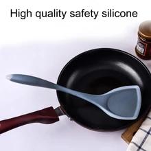 1 шт. силиконовая полупрозрачная антипригарная кухонная лопатка на длинной ручке утолщенные инструменты для приготовления капель