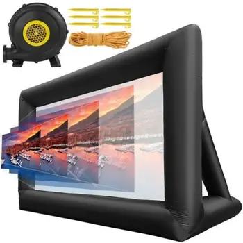 

Cinema Projector Screen Portable,4.5x3.5M 16:10,Polyester Outdoor Movie Screen For Travel Home Projektor With AU Air Blower