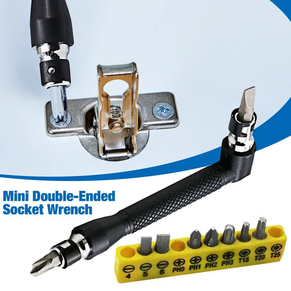 

Mini Double-Ended Socket Wrench Screwdriver With Head Extension Car Repair Tool Accessories