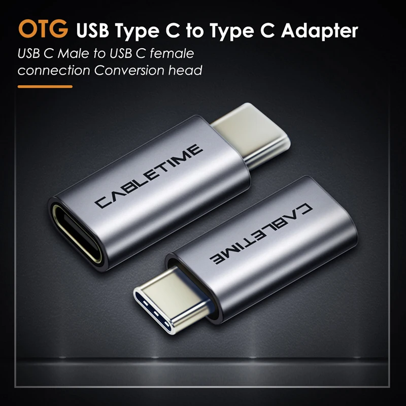 CABLETIME 5 шт. USB OTG металлический корпус адаптер Type C Micro B 3 0 для мобильного телефона