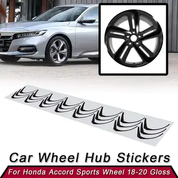 

4PCS/SET Car Wheel Hub Sticker Sports Style Decoration Accessories For Honda Accord Sports Wheel 2018 2019 2020 Gloss Black