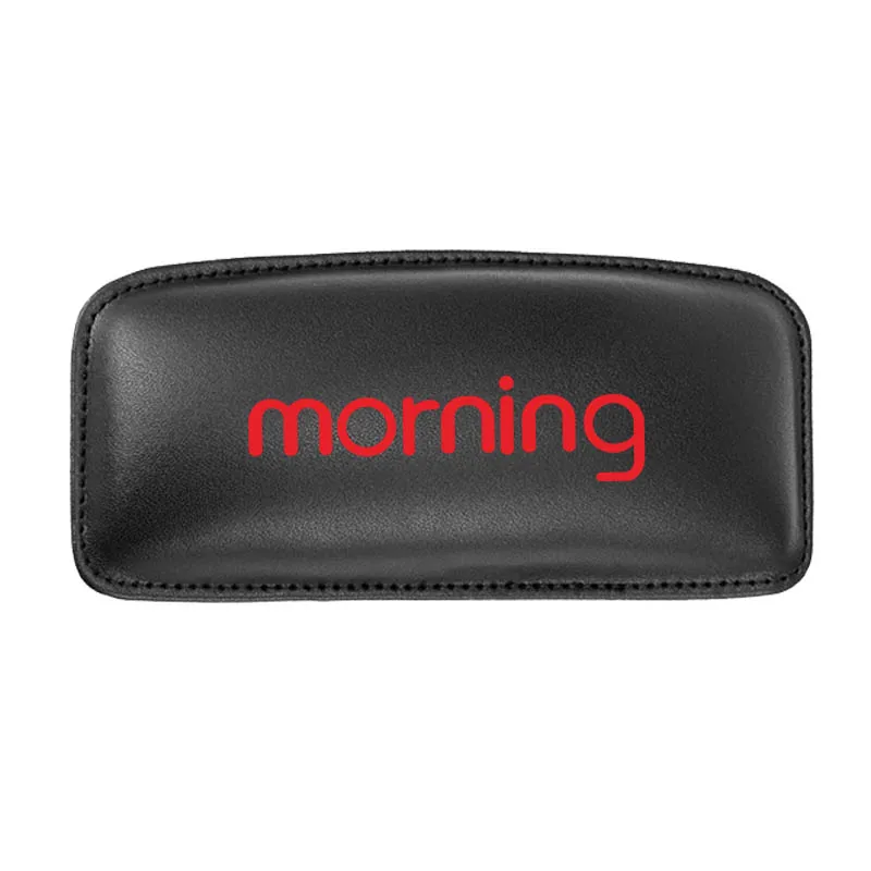 Высокое качество кожа ноги подушки наколенники для KIA Morning аксессуары двери автомобиля Arm pad - Название цвета: BLACK red 1pcs