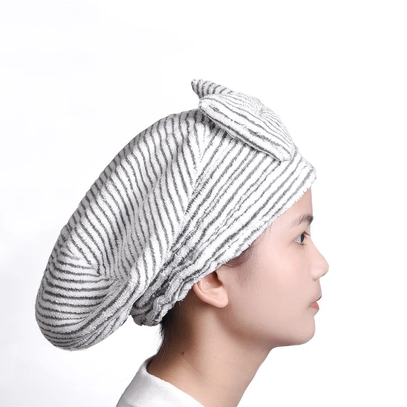Eco-friendly Super Absorbent Hair Towel Soft Bath Head Turban Wrap Quick Dry Shower Hair Towels Hat For Drying Hair Women Girls
