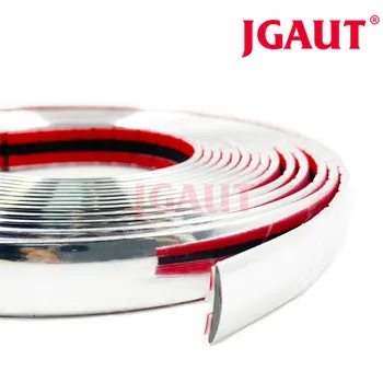

6Meters x 4/6/8/10/12/15/18/20/25/30mm Silver Chrome Molding Trim Car Door Protector Strips Window Mirror Bumper Anticollision