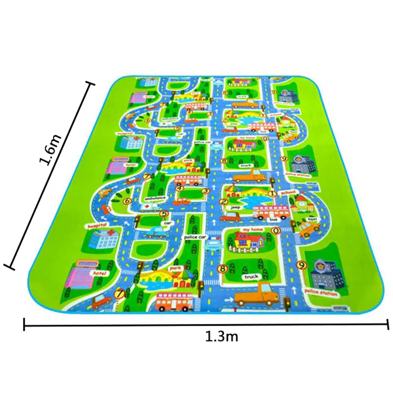 Car City Scene Traffic Highway Map Play Mat Educational Toys for Children Games Road Carpet Crawling Foam Mat Baby Playmat
