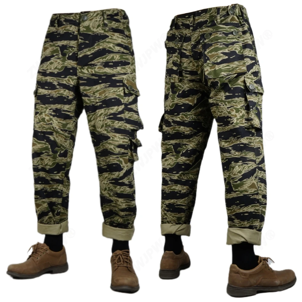 Vietnam war U.S. Army tiger pattern tiger spot camouflage TCU pants twill camouflage pants