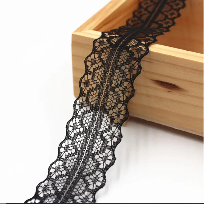 Black 1 шт./5 ярдов Красивая кружевная лента DIY Ручная детская одежда Нижнее белье свадебное платье Женская одежда Аксессуары Украшения - Цвет: Black