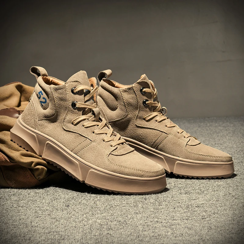 

2019 New Men shoes Comfortable Boots Casual Genuine Leather Shoes Breathable Walking Shoes