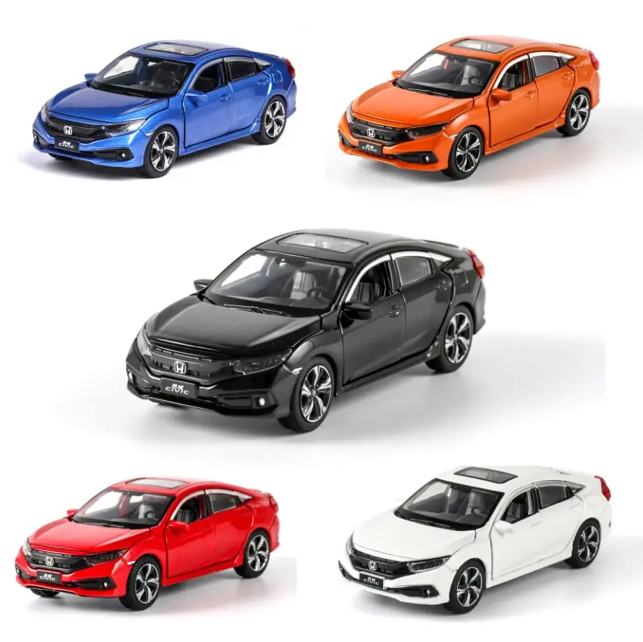 Литые колеса автомобиля 1:32 Масштаб honda civic металл модель светильник звук откат