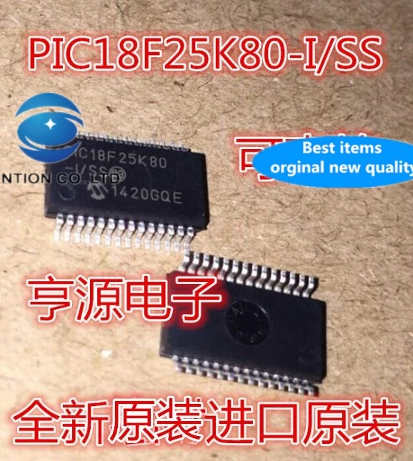 

5 шт., фотовспышка PIC18F25K80 - the I/SS SSOP28, фотовспышка PIC18F25K80, фотовспышка 100%, новая и оригинальная
