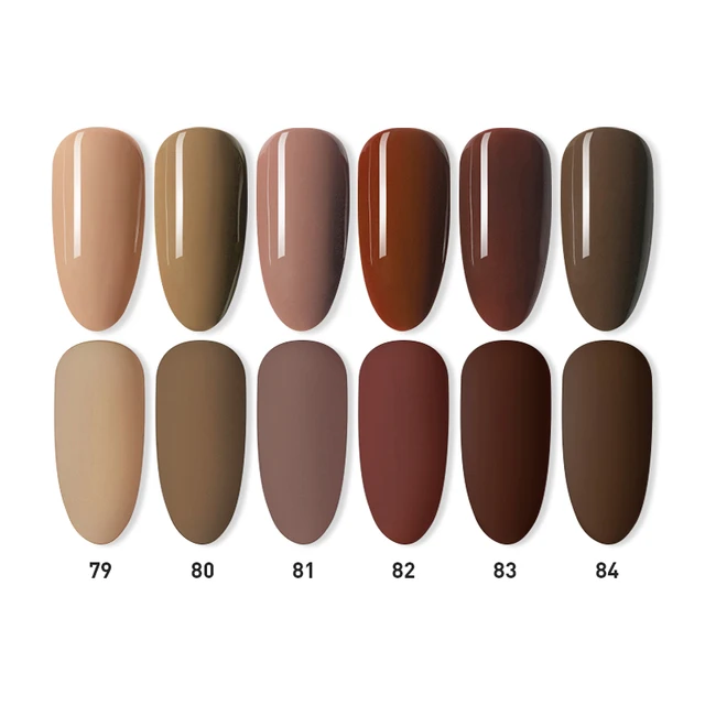 Beautilux Gel Nail Polish Lot Soak Off UV LED Semi Permanent Nails Gels Kit Lacquer Nail Art Design Varnish Wholesale Set of 6 079-084