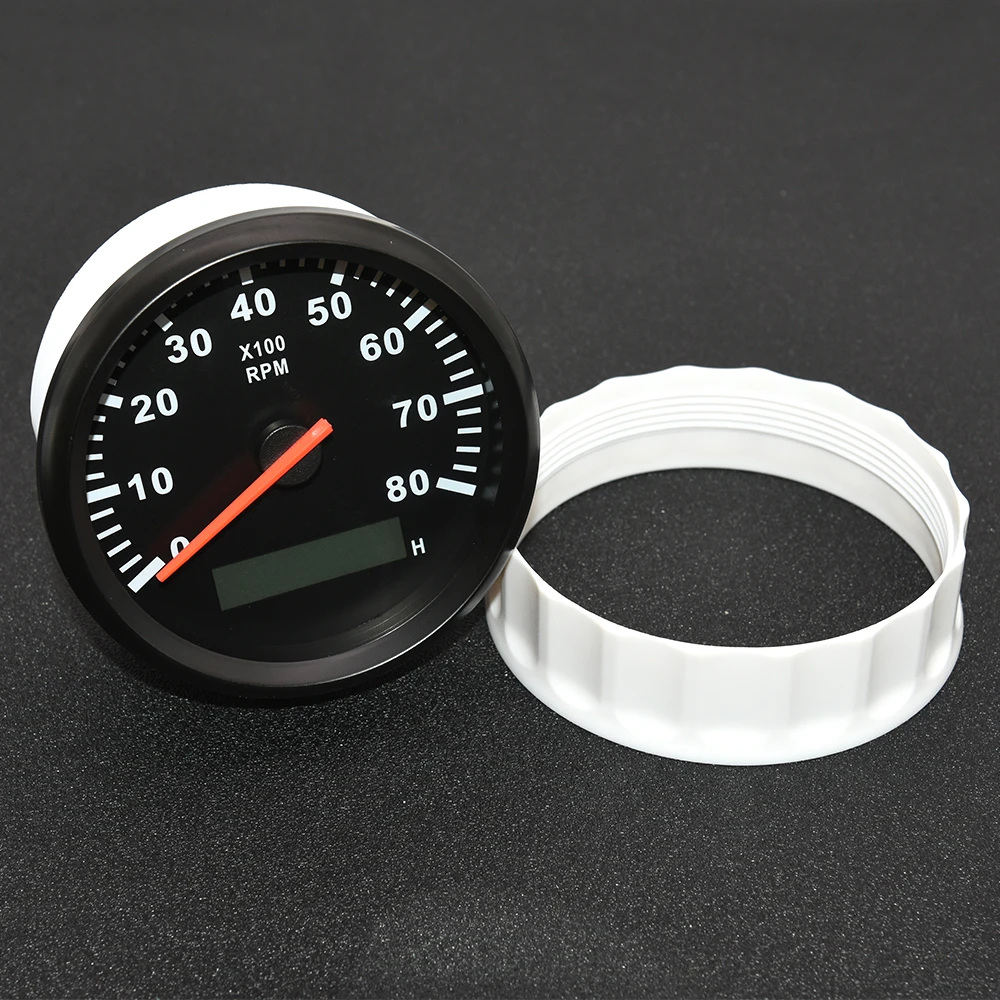 8000 rpm Tachometer Boat Car Marine Tacho meter with LCD Hourmeter Car Tachometer with red backlight 12V boat accessories marine tachometer gauge engine tachometer tachometer meter