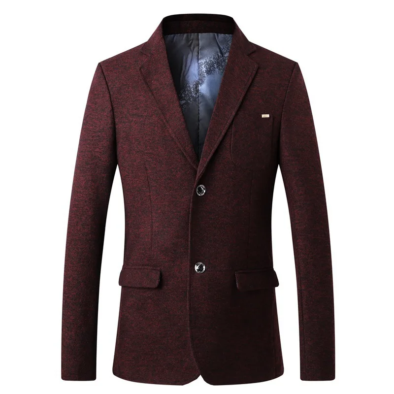 

KUYOMENS Blazer Men Suit Fashion Jacket Mens Slim Fit Casual Plaid Jackets Men Blazer Single Button Plus Size Male Wedding Suit