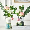 Resin Succulent Plants Flower Zebra Planter Plant Pot Vases Basket Lovely Animal Head Vase for Home Decor 3