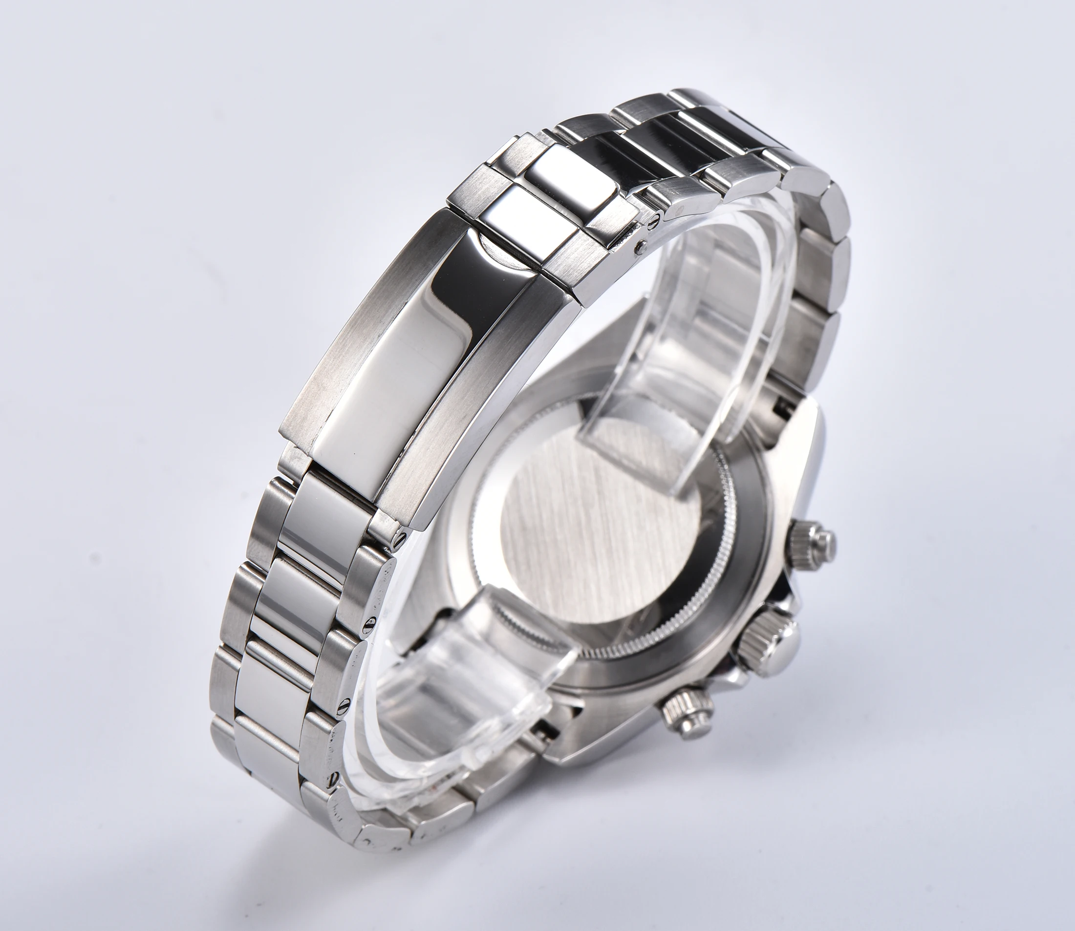 Хронограф новые часы с кварцевым механизмом VK63 синий циферблат 39 мм сапфир керамика ободок светящийся указатель стальной браслет 8245