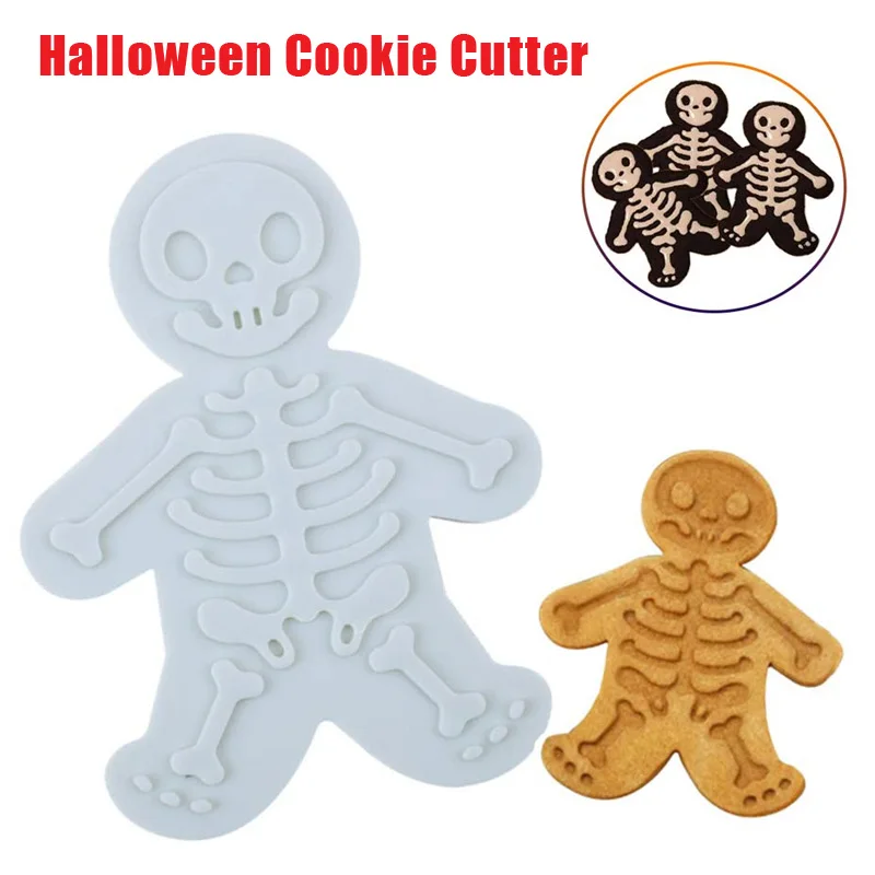

Halloween Gingerbread Skeleton Cookie Cutter Plastic Cookie Cutter Biscuit Mold Fondant Pastry Dough Cookies Cutter Tools