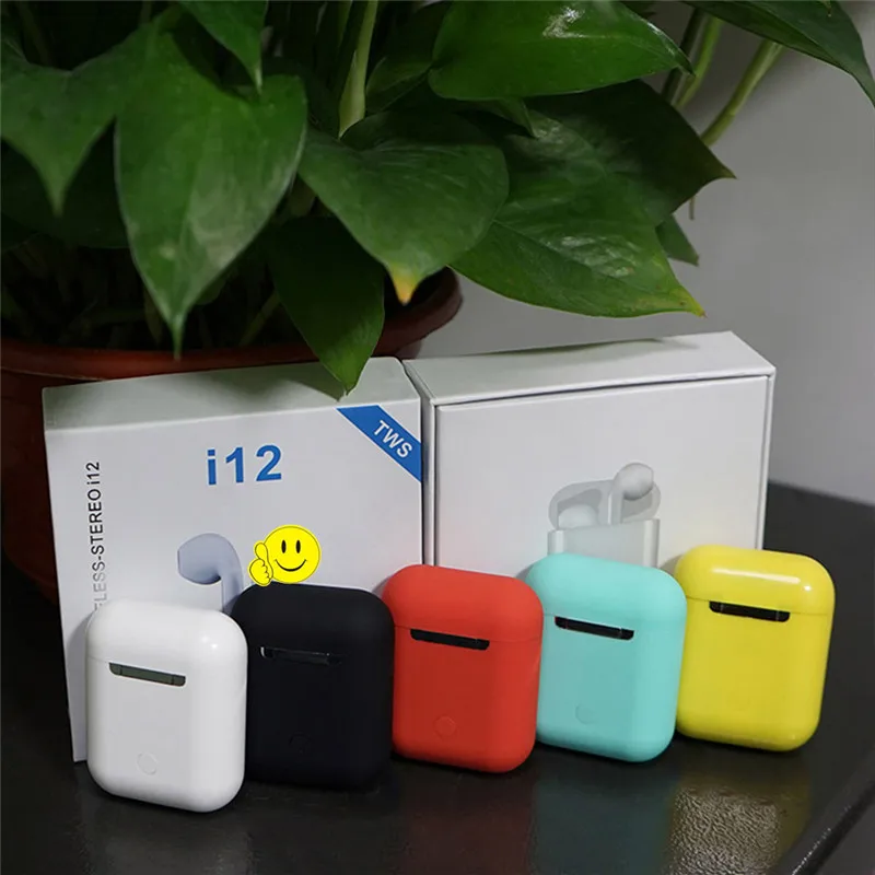 

i12 tws Matte Bluetooth Earphone Wireless Earbuds Hands free Business Earpieces Sport Headset Bluetooth music Earphone Earbuds