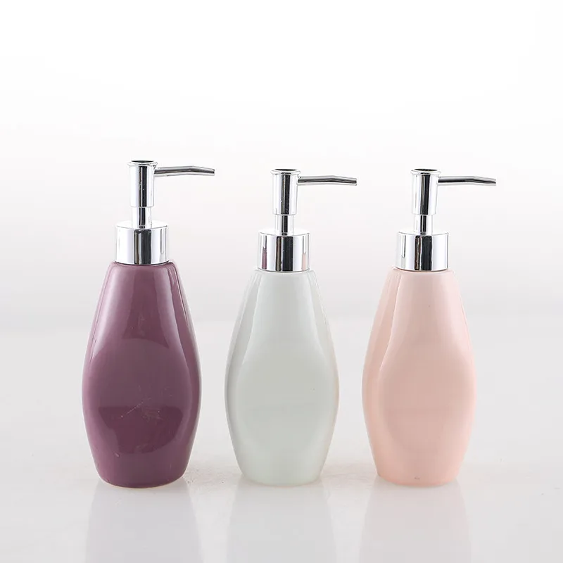 

Creative Ceramic Lotion Bottle Hand Sanitizer Ceramic Luxury Hotel Lotion Bottle Shampoo Shower Gel Bottle Bathroom Supplies