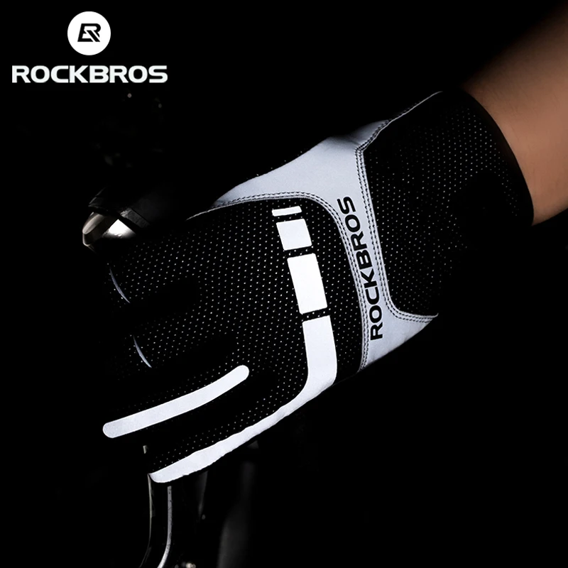 ROCKBROS Bicycle Gloves SBR Touch Screen USB Heated Windproof Breathable Women Men