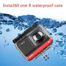 Аксессуары для Insta360 ONE R водонепроницаемый чехол для дайвинга водонепроницаемый корпус 360 панорамная версия защитный чехол для камеры аксес...