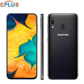 Перейти на Алиэкспресс и купить Оригинальный Новый мобильный телефон samsung Galaxy A30 A305F-DS LTE, 6,4 дюймов, 4 Гб ОЗУ, 64 Гб ПЗУ, четыре ядра, Android 9,0, две sim-карты, отпечаток пальца