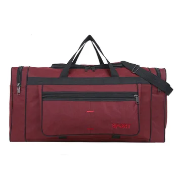 

Large Capacity Travel Duffle Bag Casual Outdoor Travel Luggage Bag Solid Color Zipper Travel Organizer Shoulder Bag