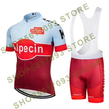 

TEAM katusha Cycling Clothing 20D gel pad shorts bike jersey set Ropa Quick Dry Mens Bicycle summer TOPS pro Cycling Jersey