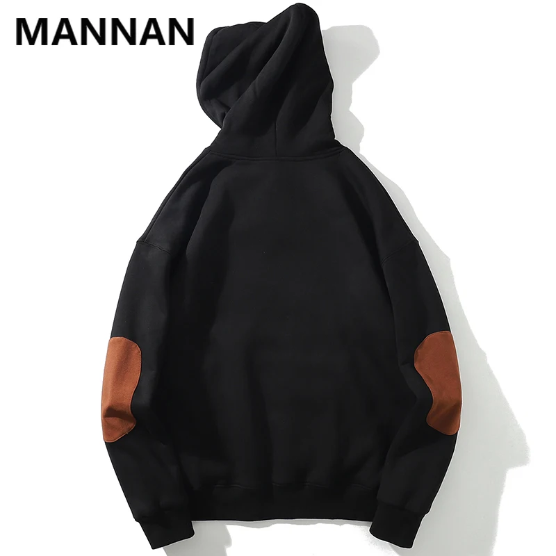 MANNAN High Street Повседневные флисовые худи для мужчин зима размера плюс уличная одежда Харадзюку больше размера толстовка с капюшоном Мужская s