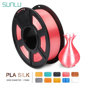 

SUNLU Silk Filament No Tangle Winding 1.75 PLA Filament Silk Texture 3D Printing Filament 1kg Plastic PLA