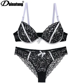 

Temperament and interest clothing Sexy lace bra set student bra ladies deep V bra