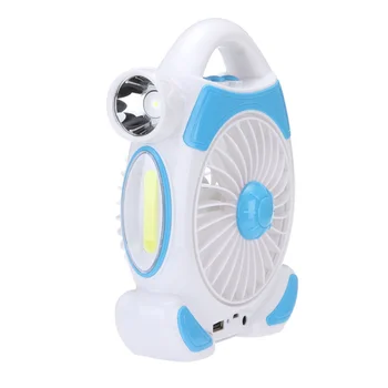 

Multi-function Chargeable USB Fan Light Student Dormitory Office Electric Fan Flashlight Lighting Emergency Light(Random Color)