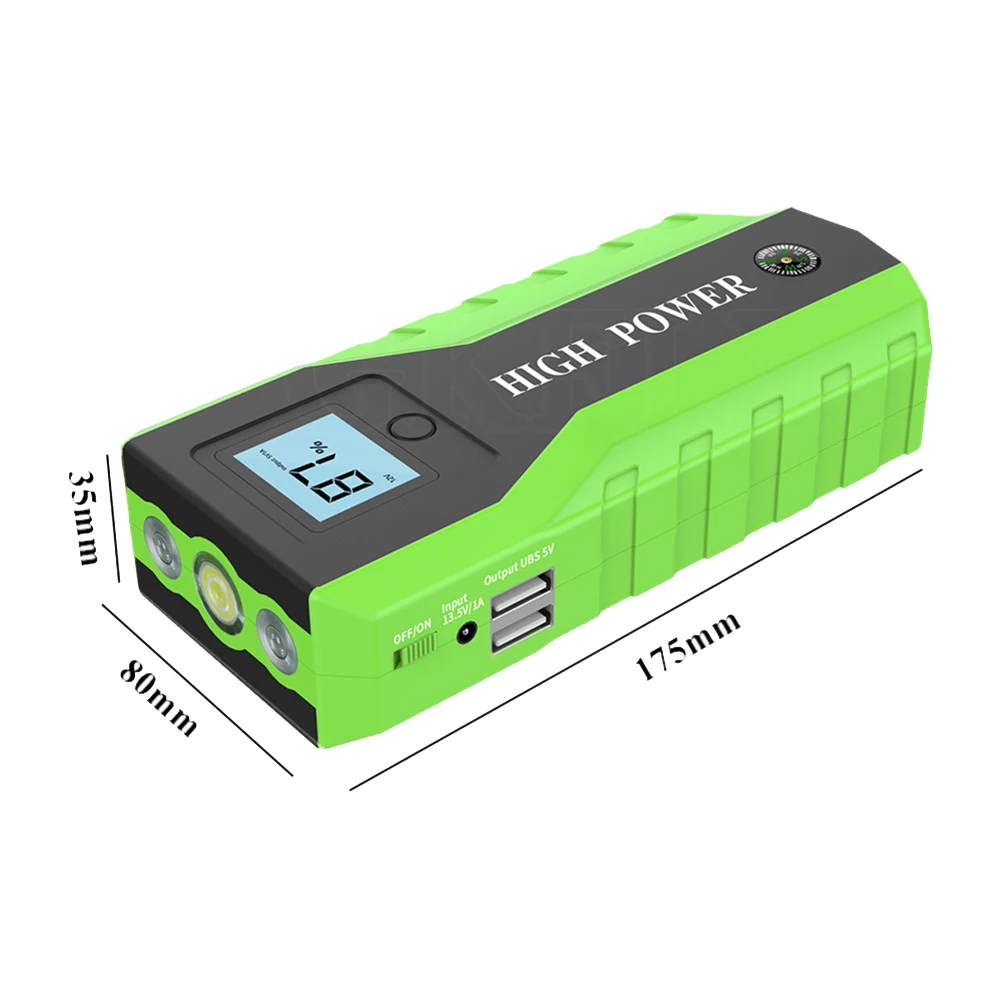 GKFLY автомобиль скачок кабель стартера Портативный Батарея Мощность power Bank пусковое устройство 12V Авто бустер Автомобильный аварийный Многофункциональный усилитель