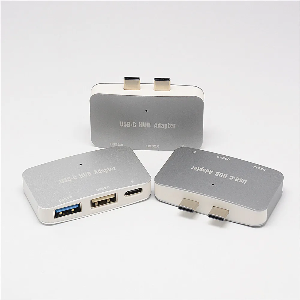 Высокоскоростной компьютер USB концентраторы сплав двойной USB 3,1 type-C к USB 3,0/2,0 концентратор+ зарядка PD адаптер для MacBook Pro