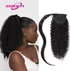 Yaki Straight Human Hair Ponytail Afro Kinky Curly Drawstring Ponytail Clip in Human Hair Extension for Women Wrap Around Hair ► Photo 3/6